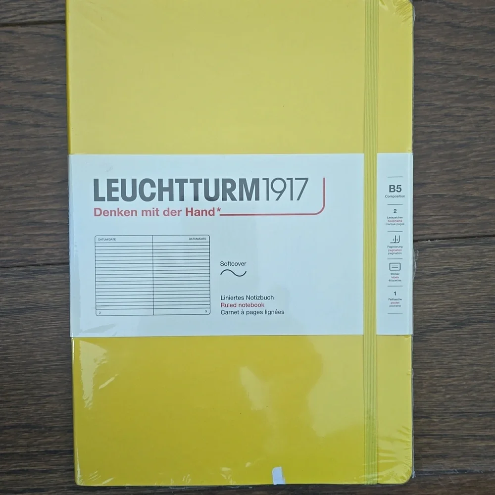Leuchtturm1917 Lemon Softcover Composition Ruled Journal - Picture 4 of 11